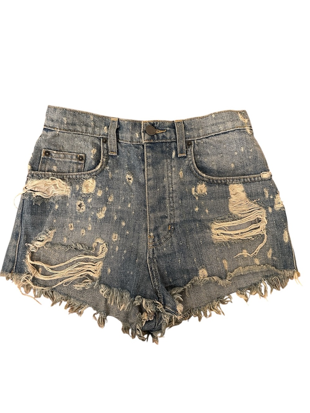 LF Distressed High-Rise Denim Shorts Size 25